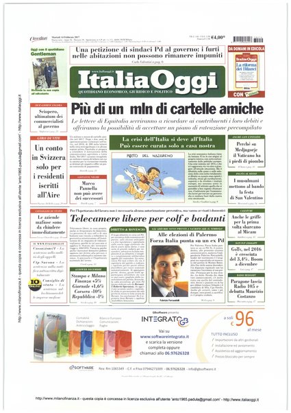 Italia oggi : quotidiano di economia finanza e politica